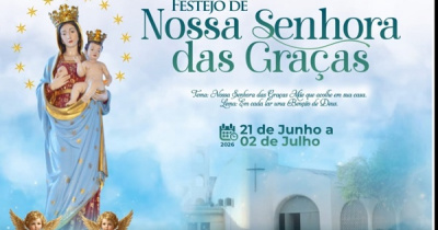 Festejo de Nossa Senhora das Graças começa neste domingo, 21 de junho